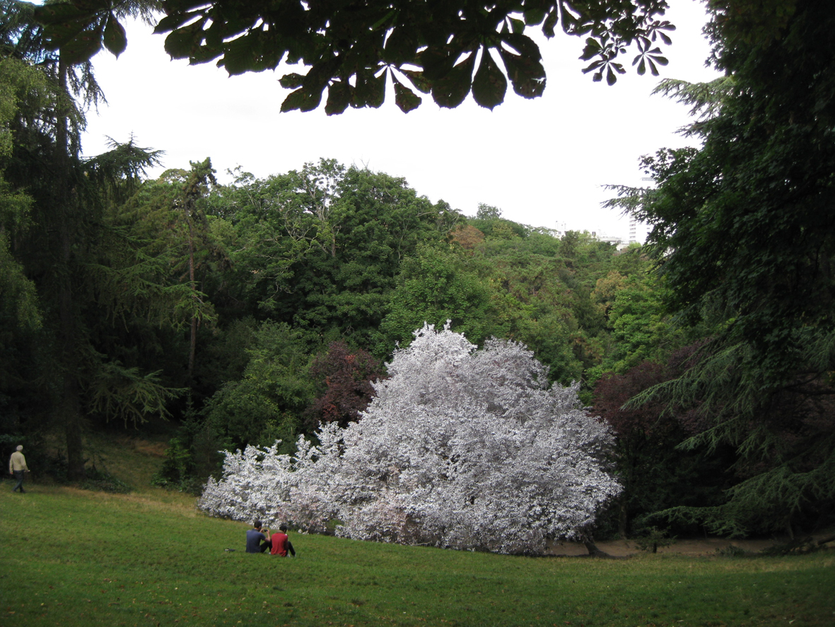 Buttes Chaumont oeuvre de Vincent Lamouroux sept 2012